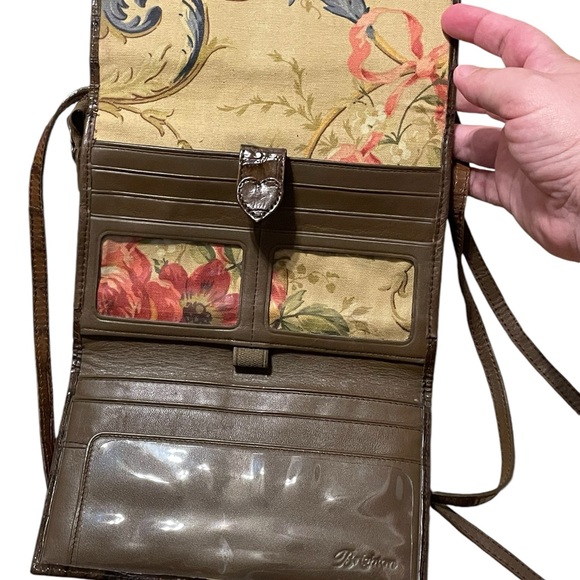Vintage Brighton Leather Crossbody, Adjustable Strap, Multiple Pockets, EUC - Picture 5 of 10